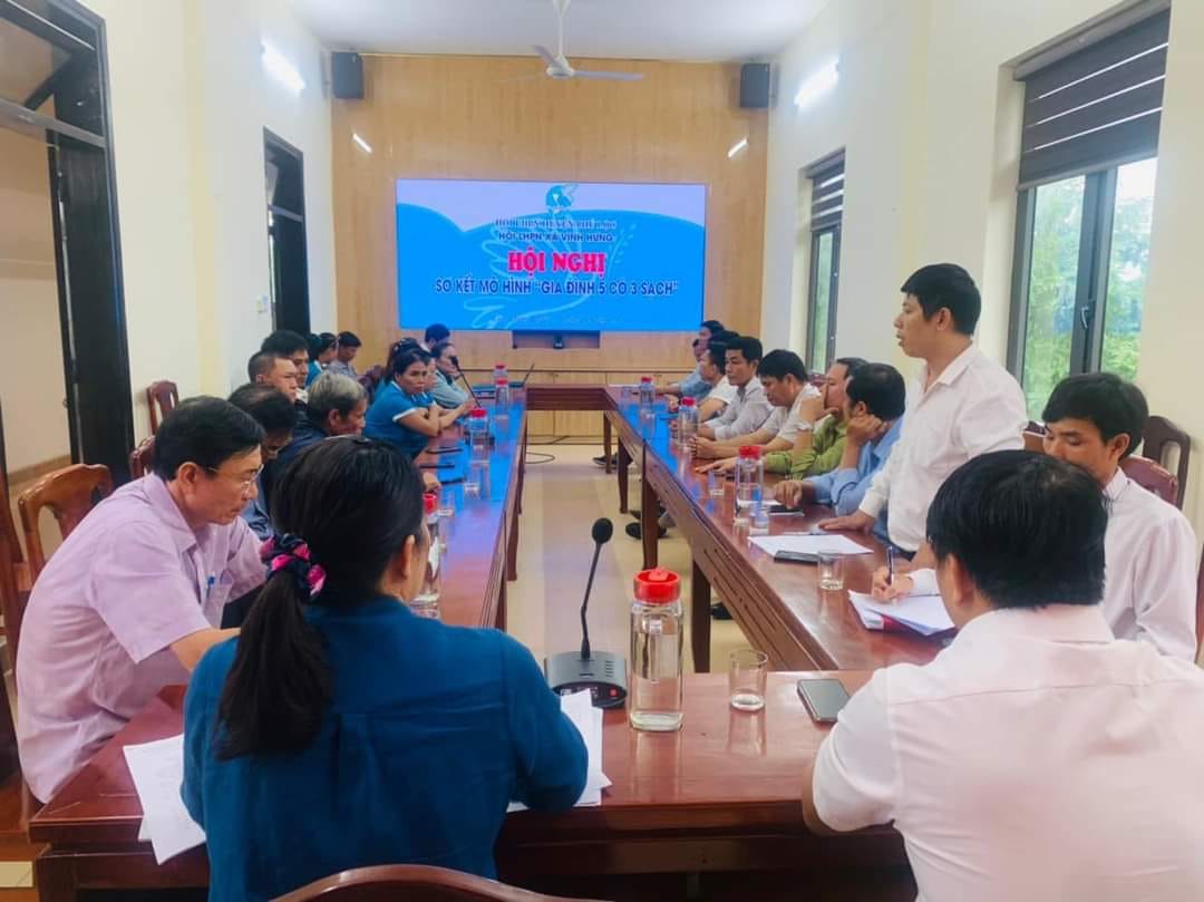 SƠ KẾT MÔ HÌNH “ GIA ĐÌNH 5 CÓ 3 SẠCH"