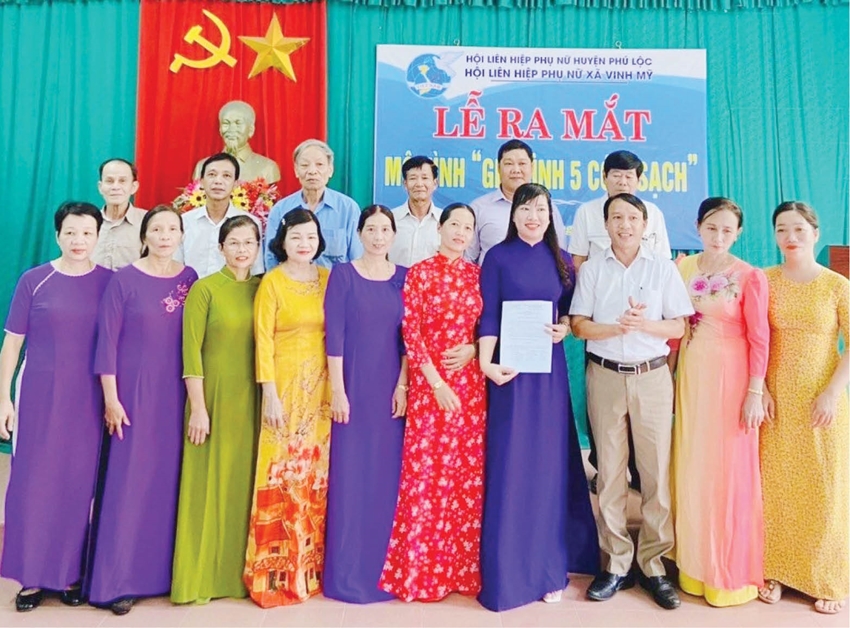 Nhân rộng mô hình “Gia đình 5 có, 3 sạch”